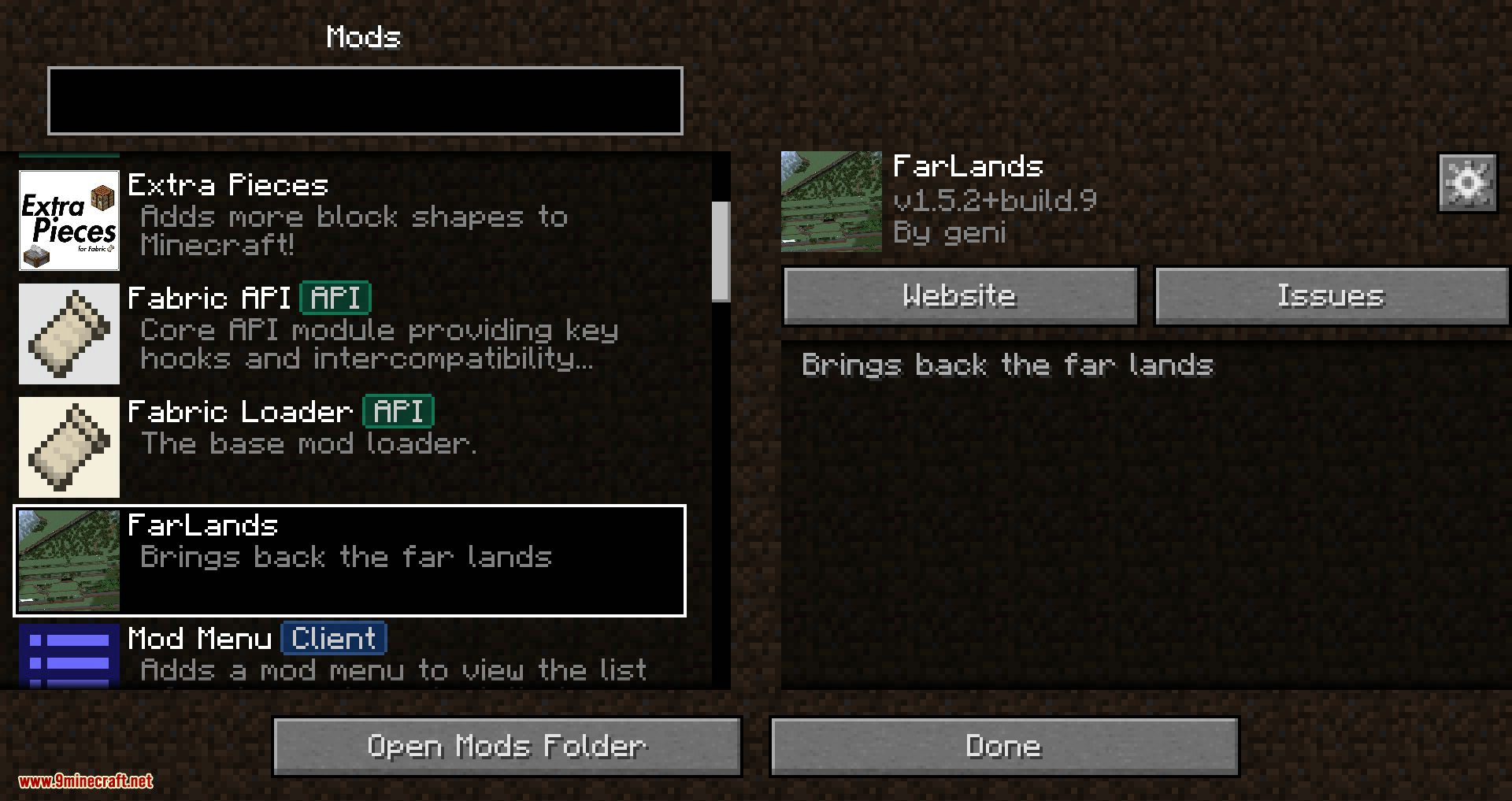 Mod Menu mod for minecraft 05