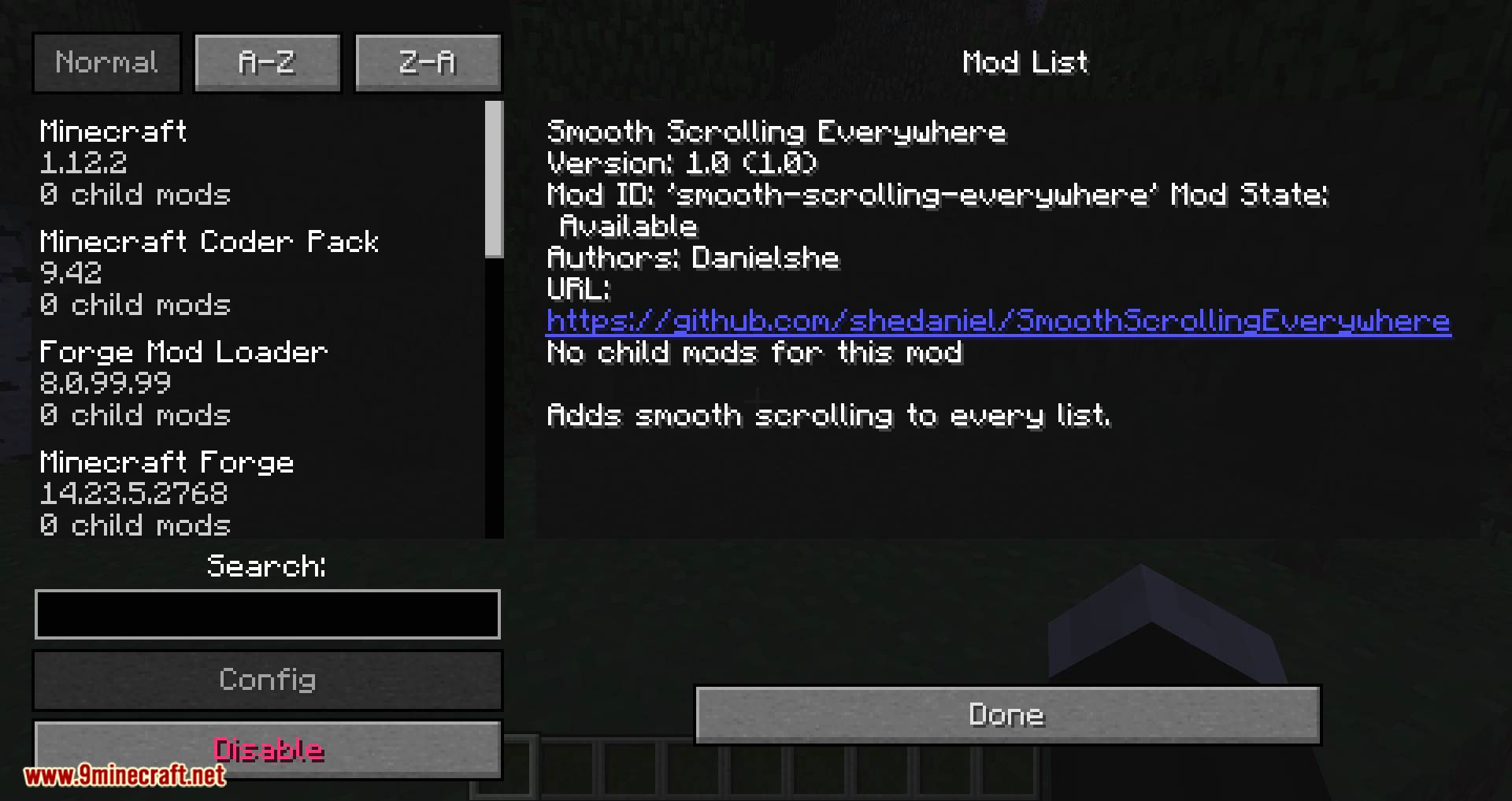 Smooth Scrolling Everywhere mod for minecraft 10