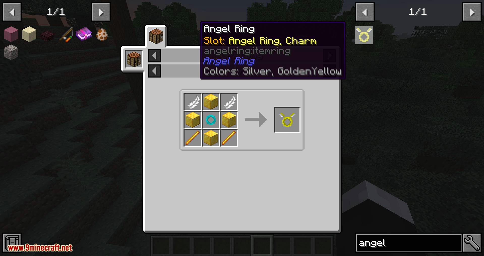 Angel Ring mod for minecraft 01