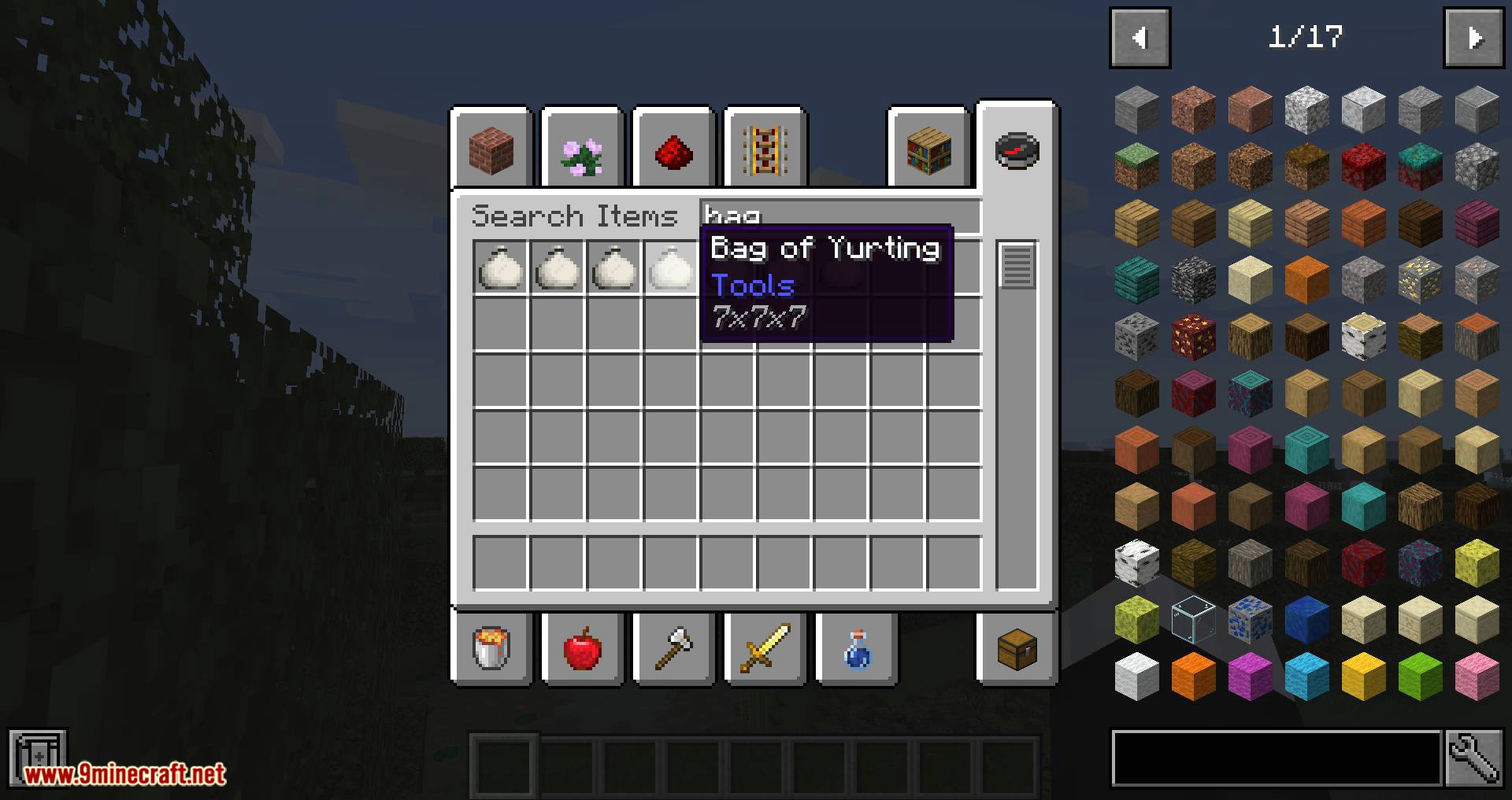 Bag of Yurting mod for minecraft 02