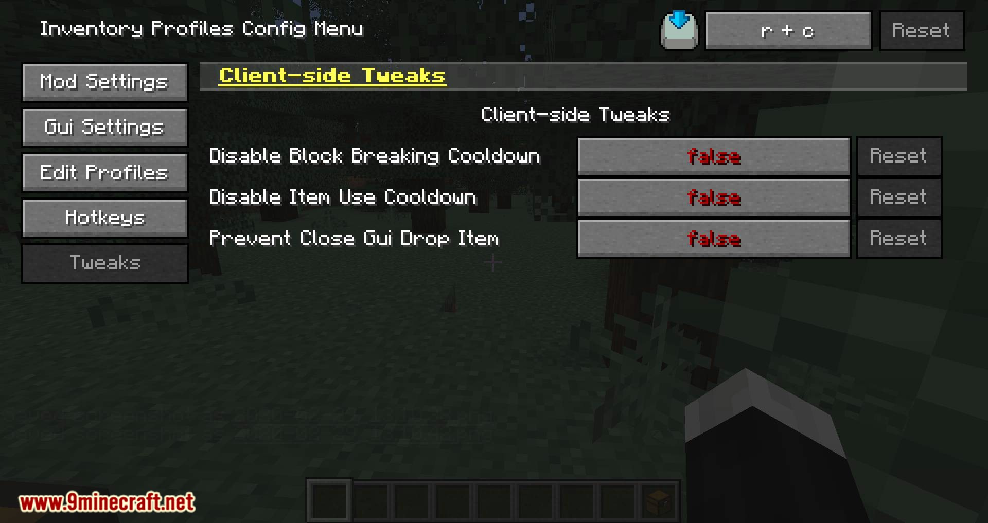 Inventory Profiles mod for minecraft 11