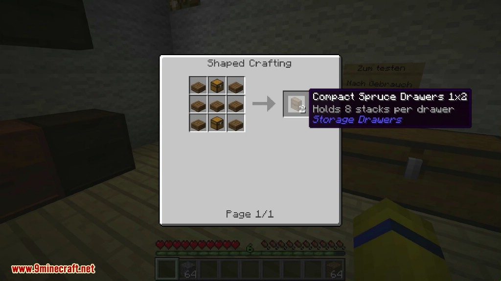 Storage Drawers Mod Crafting Recipes 2