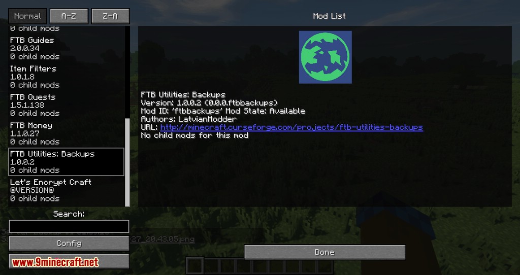 FTB Utilities Backups mod for minecraft 07