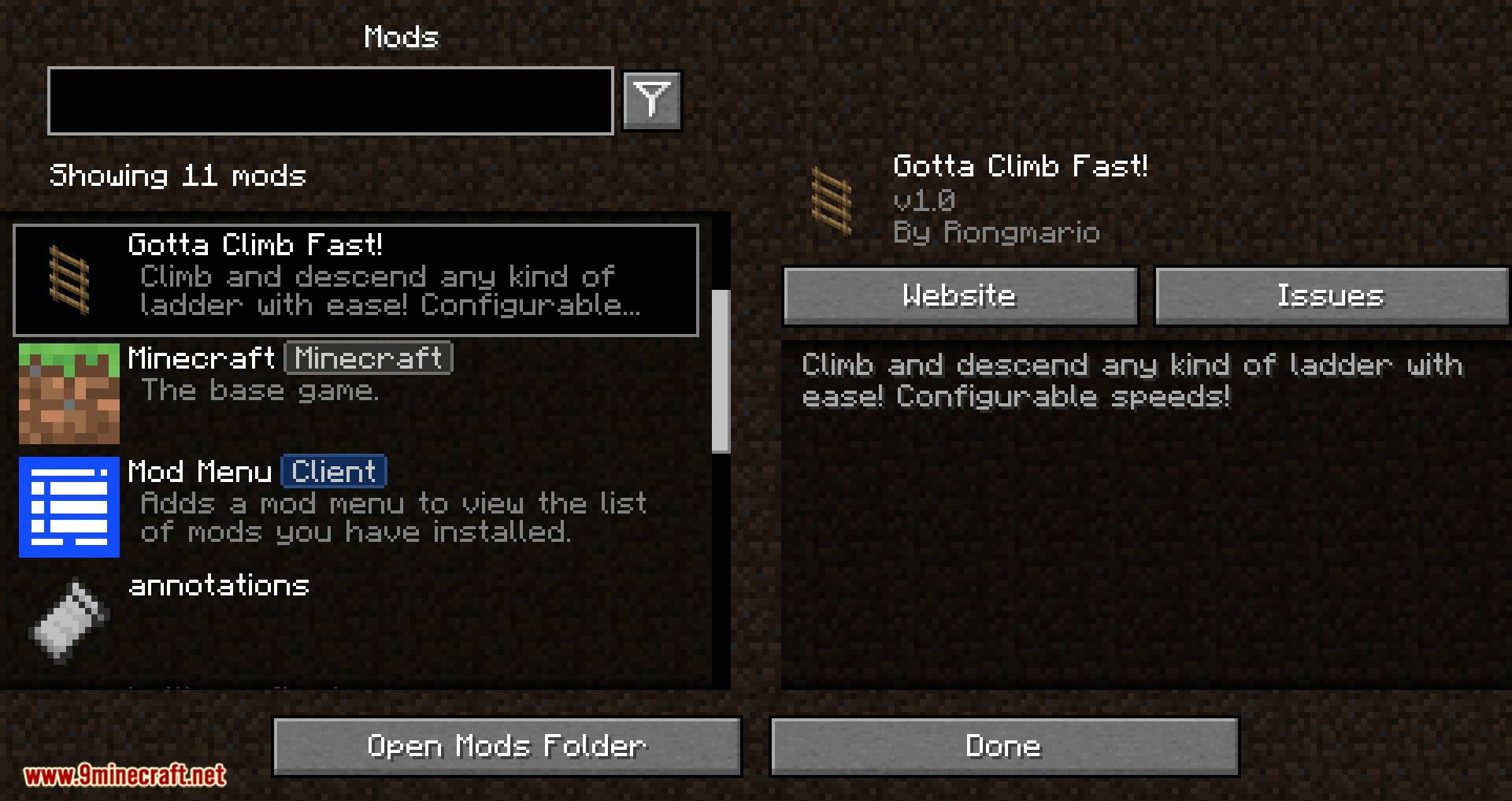 Gotta Climb Fast mod for minecraft 08