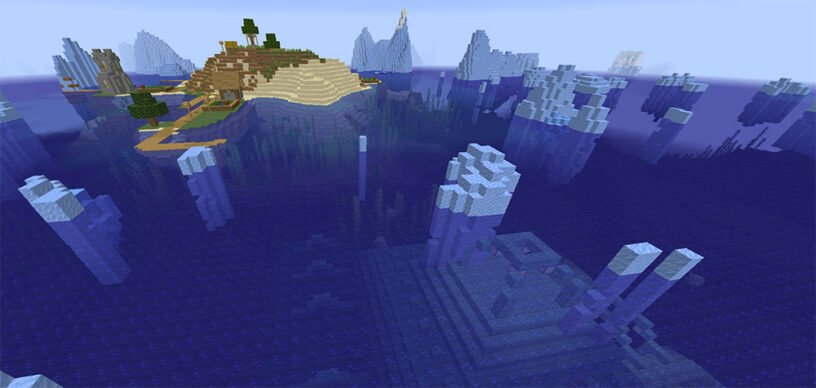 Village Island Surrounded by Ice Seed