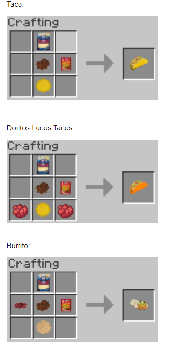 Taco Bell mod for minecraft 1