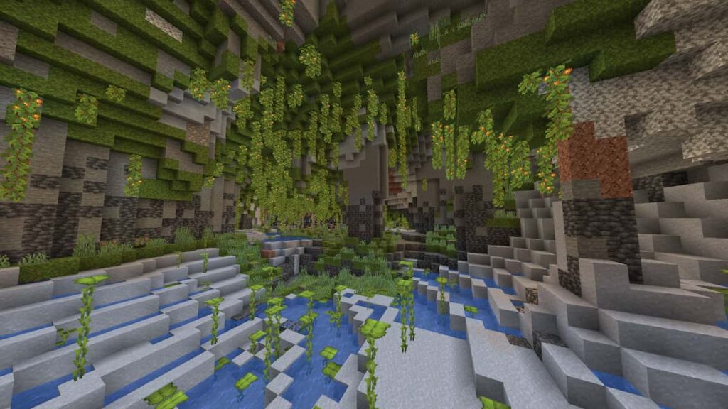 Top 10 Best Lush Caves Seeds for Minecraft 1.18 Java and Bedrock.