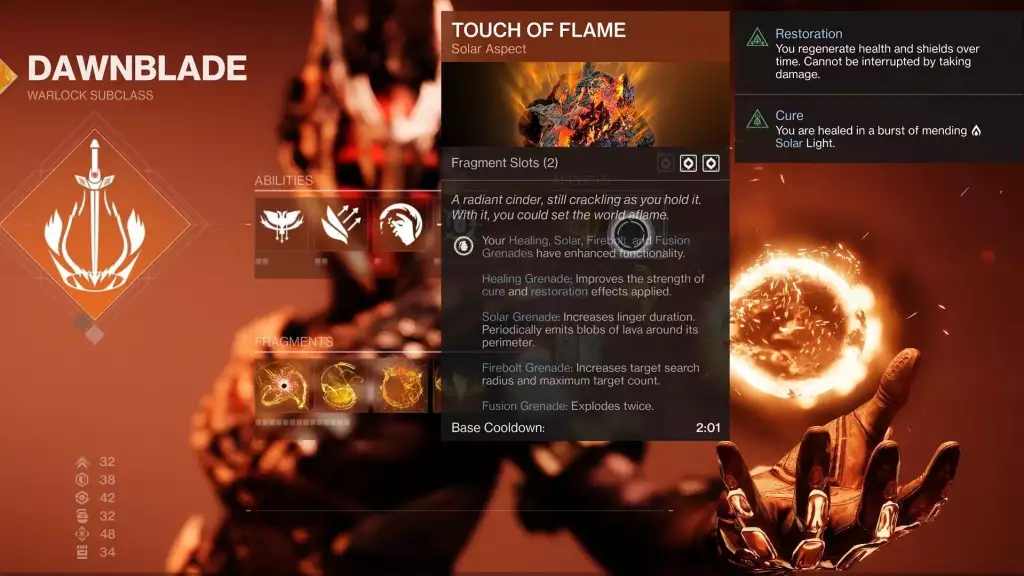 Dawnblade is one of Warlock's Solar 3.0 aspects. (Picture: Bungie)