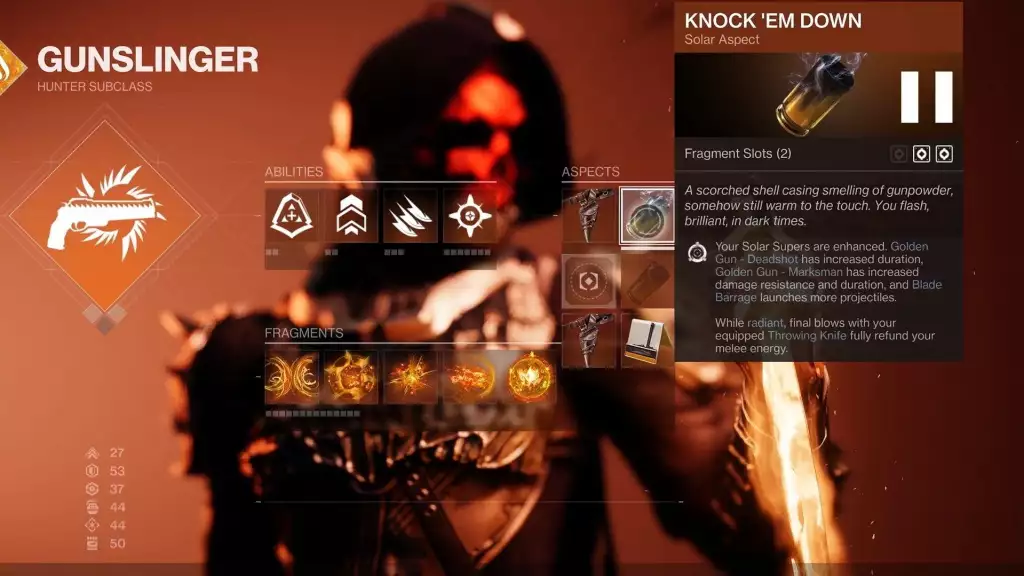 Knock 'em down is one of Hunter's Solar 3.0 aspects. (Picture: Bungie)