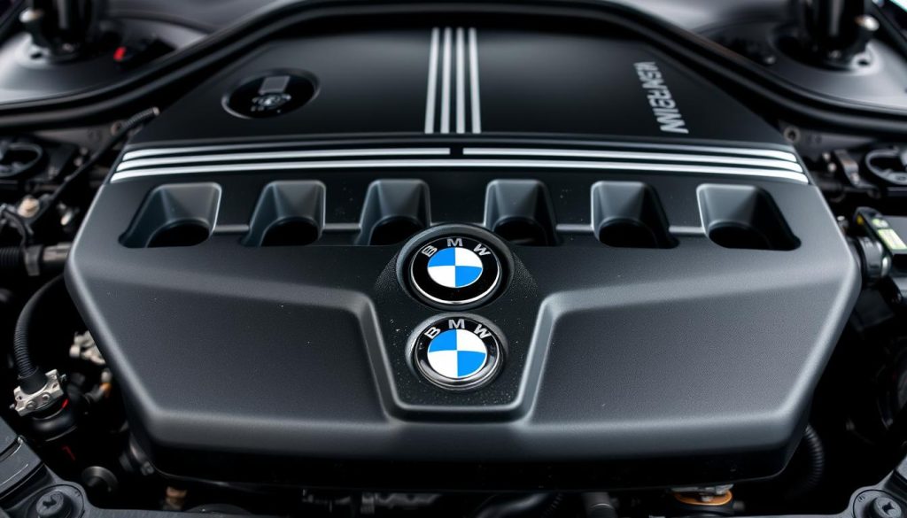 BMW engine with clean valve cover area after maintenance BMW engine with clean valve cover area after maintenance