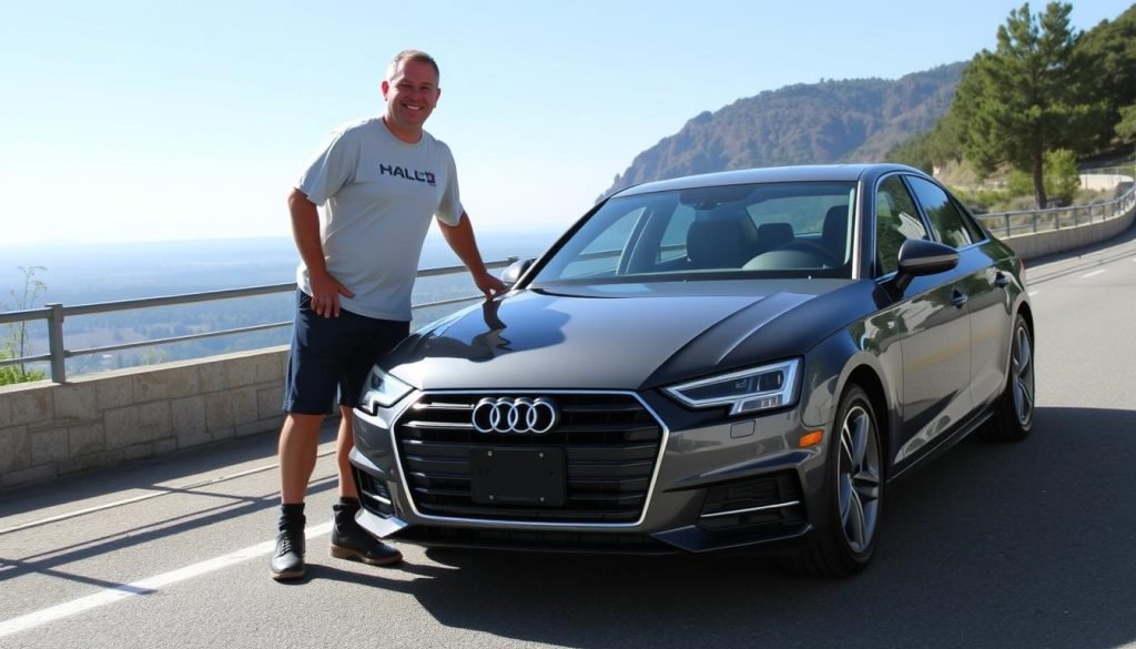 Happy owner with a reliable Audi A4 model year Happy owner with a reliable Audi A4 model year