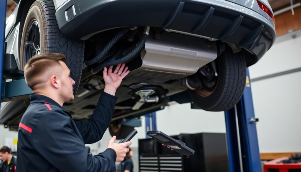 Mechanic inspecting used Audi Q5 before purchase - checking for issues in Audi Q5 years to avoid Mechanic inspecting used Audi Q5 before purchase - checking for issues in Audi Q5 years to avoid