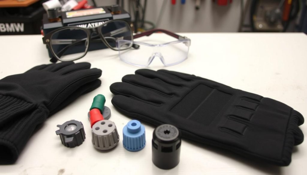 Safety equipment for BMW battery replacement and reset Safety equipment for BMW battery replacement and reset