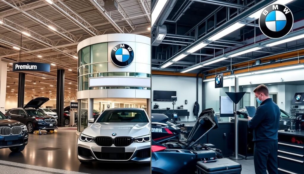 Comparison between BMW dealership service center and independent repair shop
