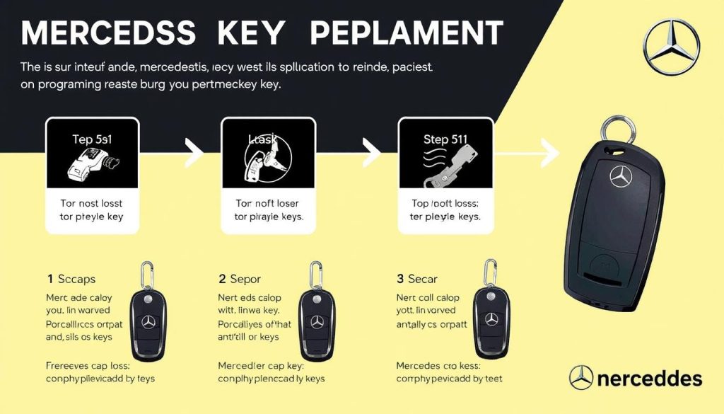 Mercedes key replacement process diagram showing steps Mercedes key replacement process diagram showing steps