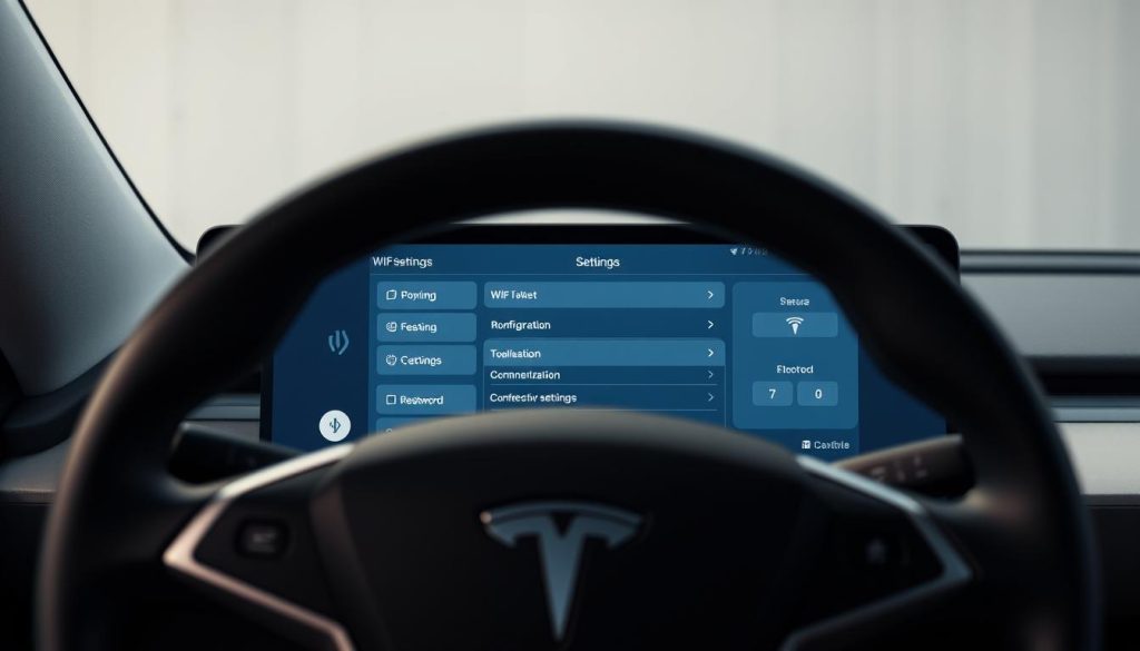 Tesla WiFi settings interface Tesla WiFi settings interface
