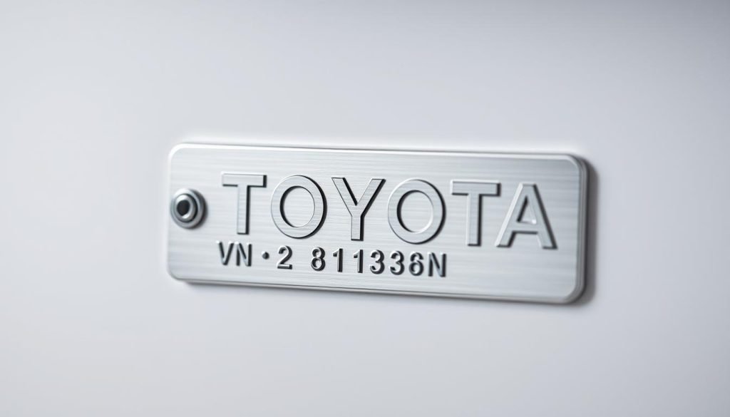 Toyota VIN number