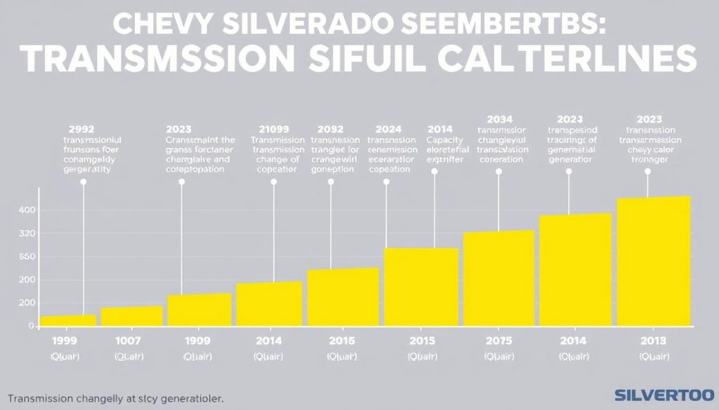 Chart showing how Silverado transmission fluid capacities have changed across generations Chart showing how Silverado transmission fluid capacities have changed across generations