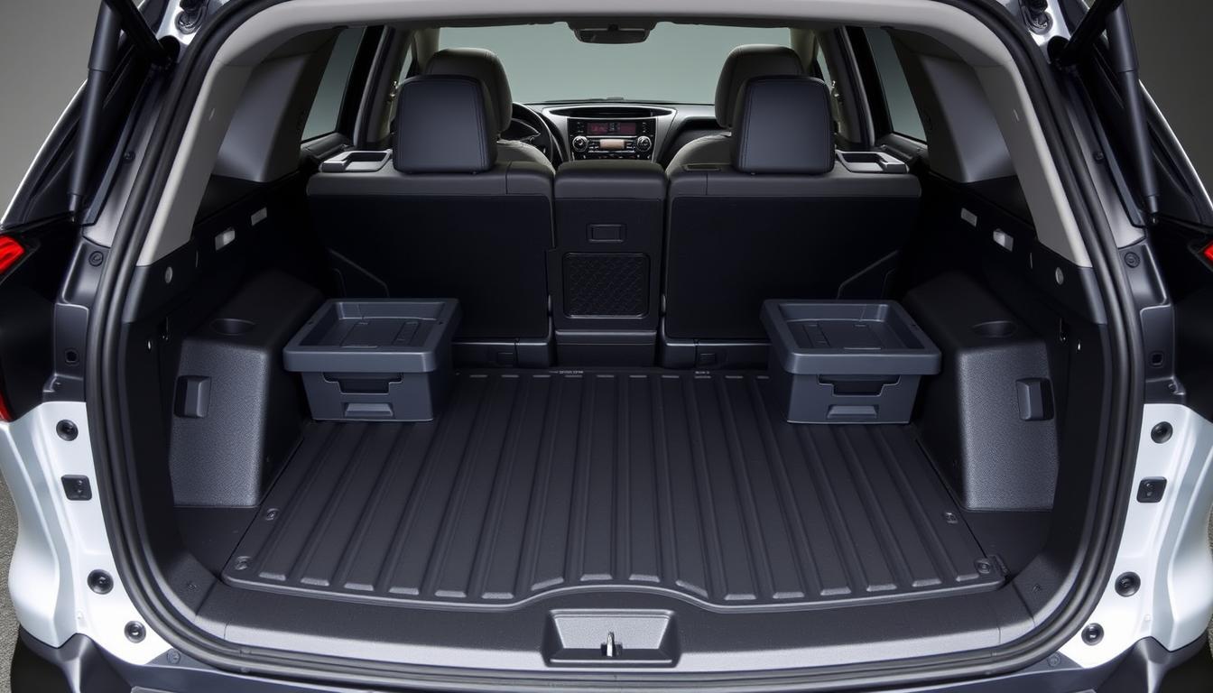 RAV4 trunk with adjustable cargo floor and organization system RAV4 trunk with adjustable cargo floor and organization system
