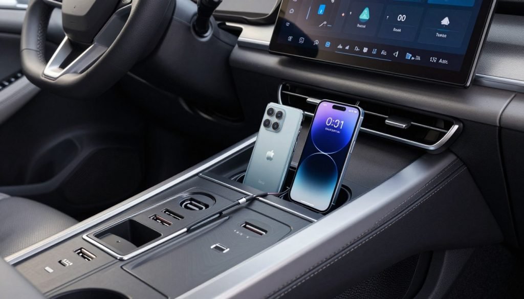 modern car dashboard showing multiple USB ports and 12V power outlets replacing cigarette lighters modern car dashboard showing multiple USB ports and 12V power outlets replacing cigarette lighters