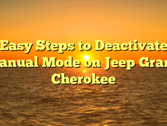 Easy Steps to Deactivate Manual Mode on Jeep Grand Cherokee