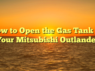 How to Open the Gas Tank on Your Mitsubishi Outlander