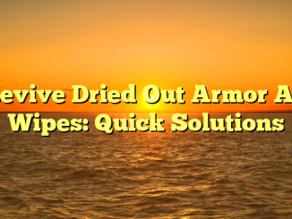 Revive Dried Out Armor All Wipes: Quick Solutions