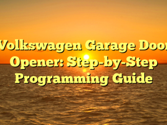 Volkswagen Garage Door Opener: Step-by-Step Programming Guide