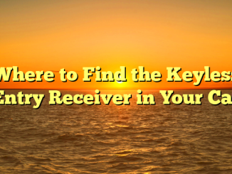 Where to Find the Keyless Entry Receiver in Your Car